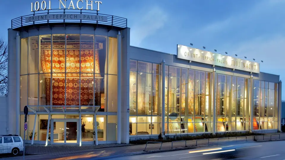 Das Orient-Teppich-Palais 1001 Nacht in der Papenreye 1 in Hamburg